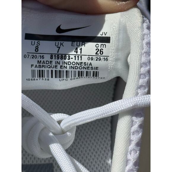 NIKE DARWIN WHITE Men’s Size 8 819803-111 New without Tags - Picture 4 of 7